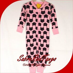 NWT Hanna Andersson Organic Baby Sleeper Zipper Halloween Spooky Cat 85 2T 2